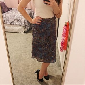 Liz Claiborne Paisley Skirt